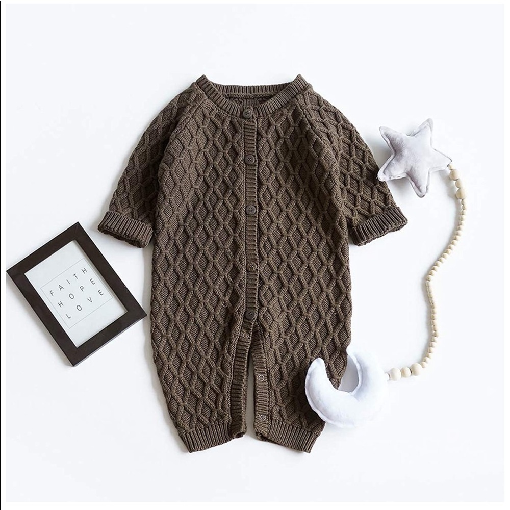 Organic Cable Knit Sweater Romper
